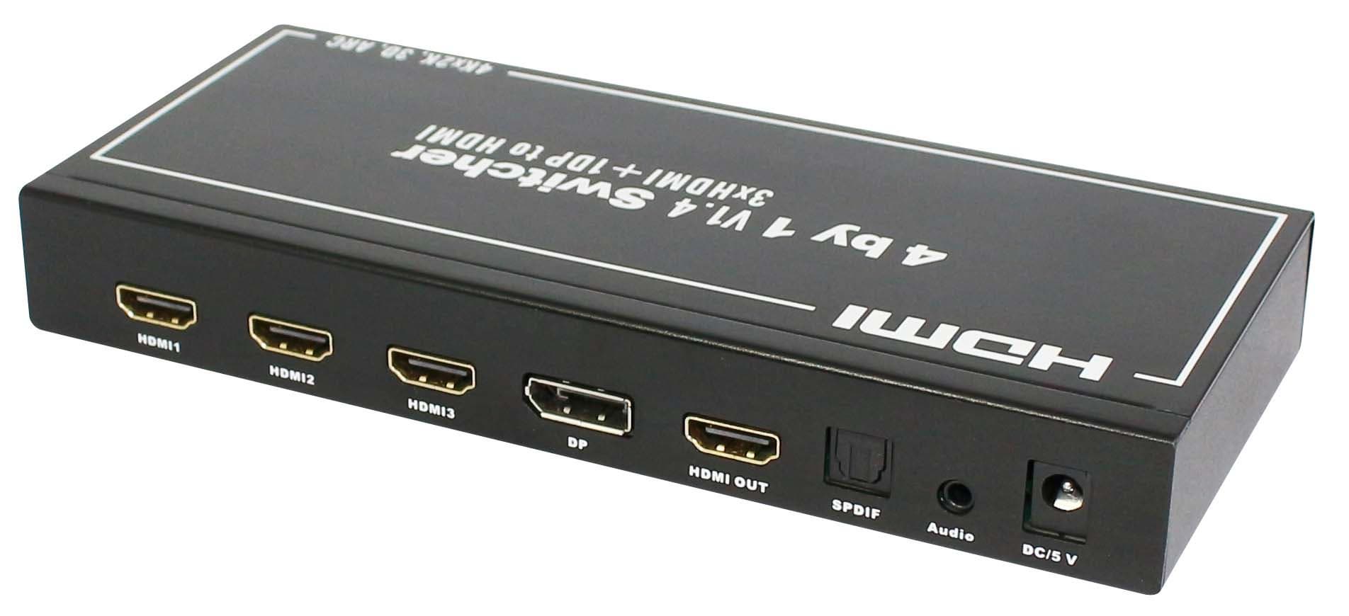4 by 1 HDMI Switcher with ARC